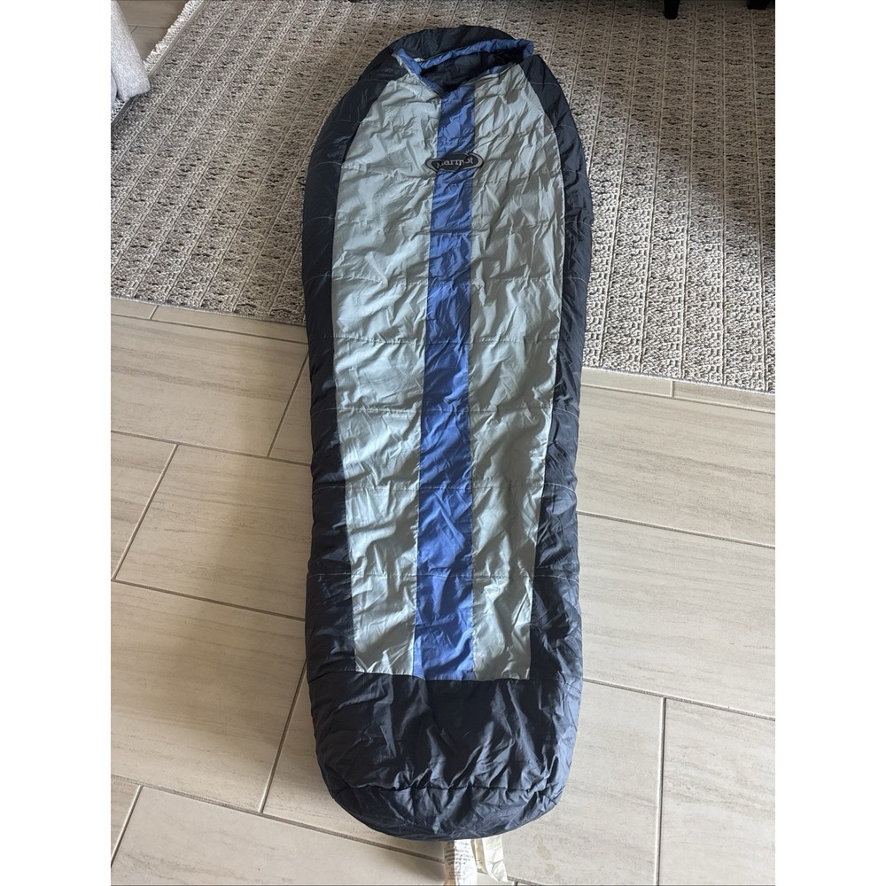 Marmot TRESTLES 15 15F/-9C  Mummy Sleeping Bag Hiking Camping EUC Navy